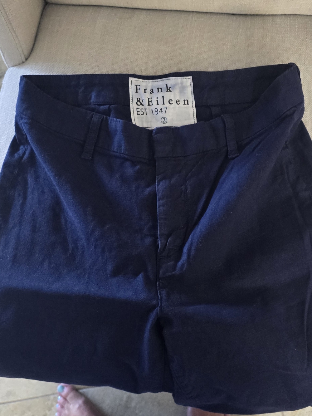 Frank & Eileen Deep Navy Cotton Chinos